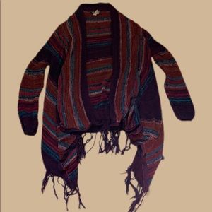 Billabong Tab Multicolor Knit Bohemian Shawl